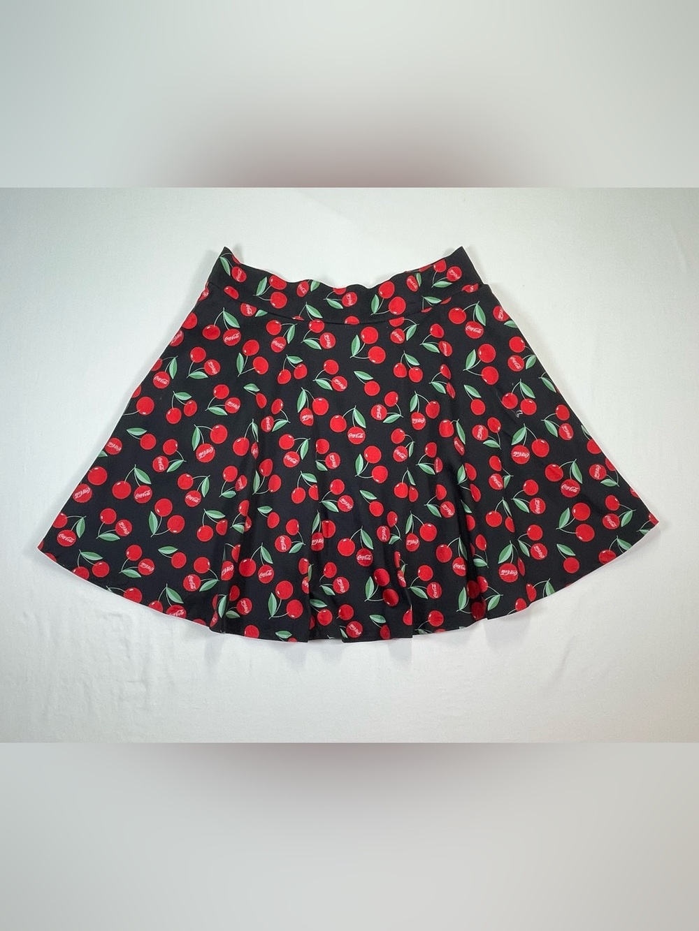 Loungefly Black Cherry Pattern Skater Skirt 1X